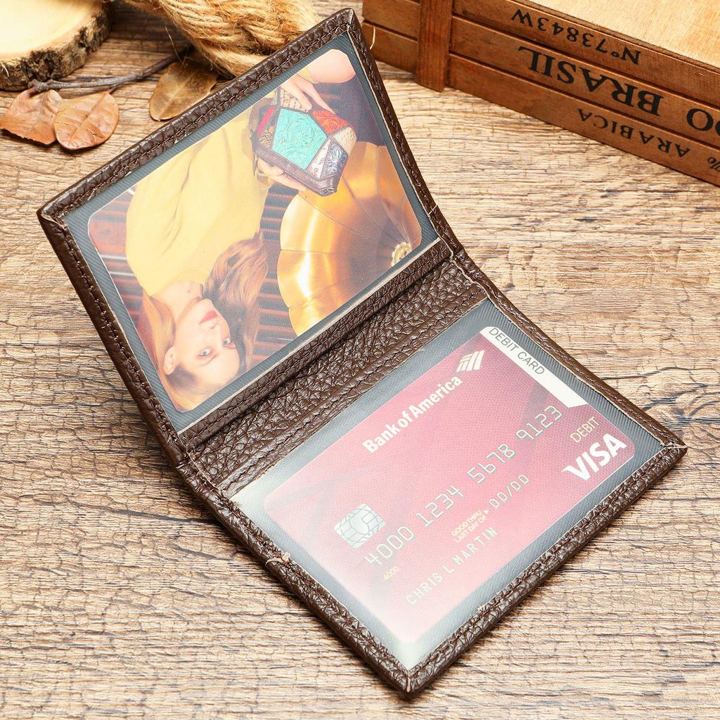 Carteira porta-cartões Marant de Couro de Vaca Ultrafina de Couro Genuíno para Homens e Mulheres