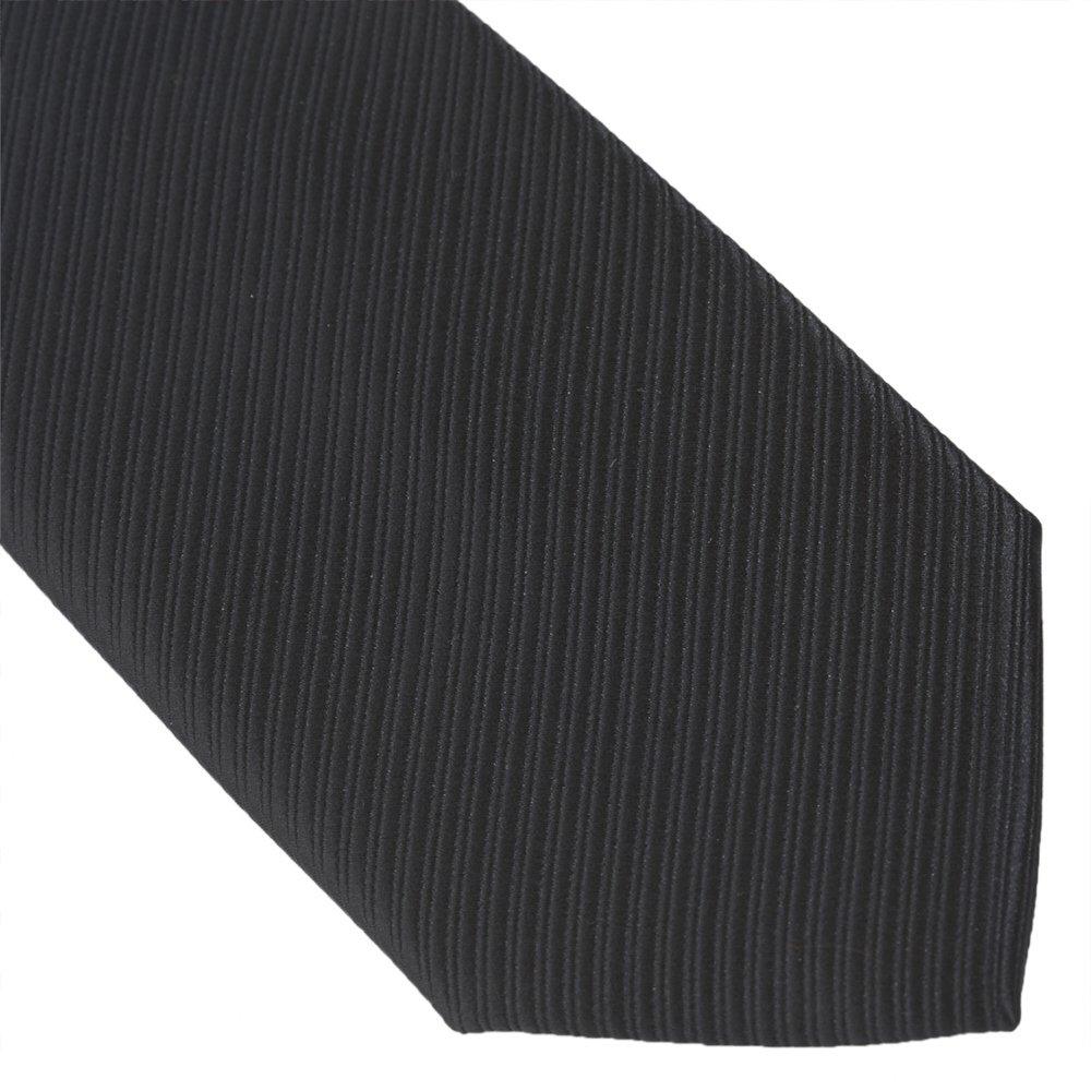 [ao-LABEL] Brand Tie (slim Tie) Available In 25 Colors - PinstripeBlack