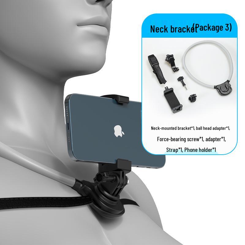 Hals- und Brusthalterung für Sportkameras und Mobiltelefone - Kompatibel mit GoPro, Actionkameras, Insta360