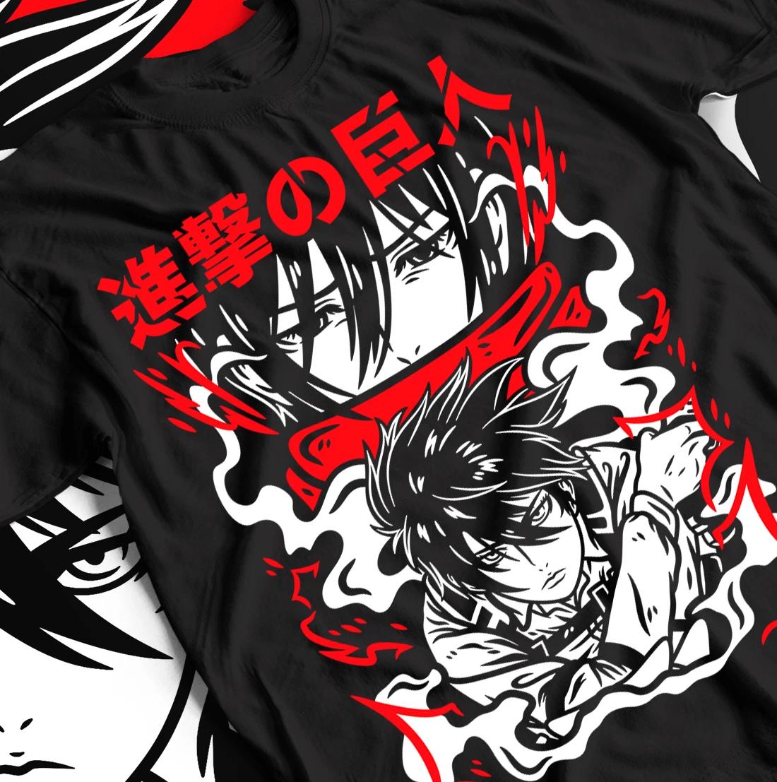 Attack On Titan T-Shirt Mikasa Ackerman Shingeki No Kyojin Anime Graphic Shirt. 4XL