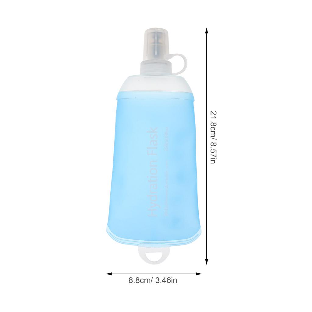 250 Ml Outdoor Sports Water Bottle Portable Soft Flask Collapsible Leakproof Silicone For Running Cycling Hiking Jogging Fitness