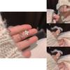 Sweet Floral Copper Ring Adjustable Open Design For Women 2023 Trendy Aesthetic