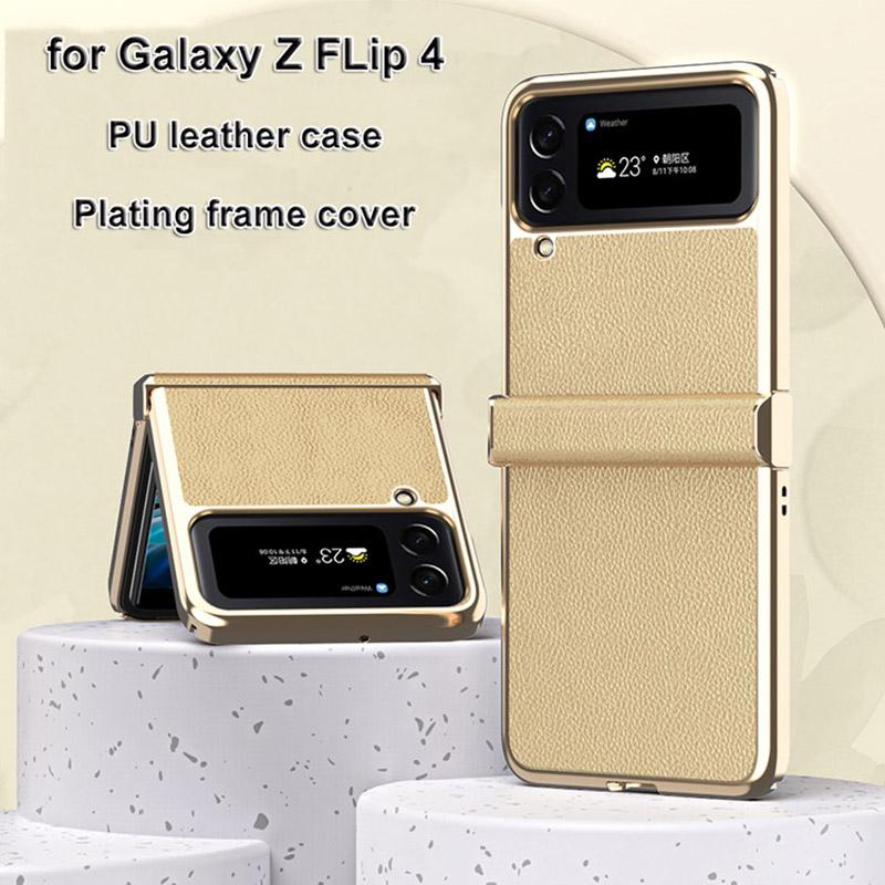 

Модный чехол для телефона Litchi Texture для Samsung Galaxy Z Flip 4 5G Чехол из кожи Flip4 Pu Flip4 Покрытие Крышка рамки Анти-Падение