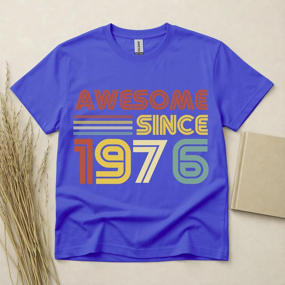 50th Birthday Shirt Born In 1976 50 Years Old Gifts Awesome Since 1976 Fifty Tee