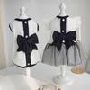 Knitted Dog Dresses for Small Dogs Cats Bow-Knot Cute Girl Dog Clothes JK Female Pet Dress Puppy Outfits for Chihuahua Yorkie