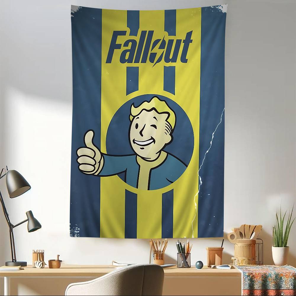 Playing FFallout Anime Chart Tapestry Art Science Fiction Room Home Decor Cheap Hippie Wall Hanging