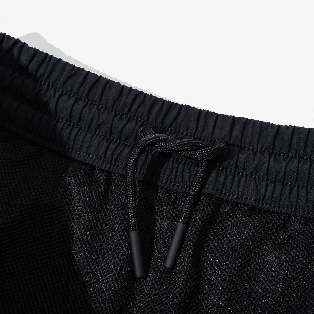 New Era SS24 Logo Elastic Waist Wide Leg Solid Color Casual Shorts Unisex Shorts Black 14179117