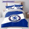 Soccer Chelsea F C Pattern Bedding Set Quilt Cover Pillowcase Home Decor Gift (1 * Duvet Cover + 2 * Pillowcase, Without Core)