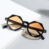 Polygon Sunglasses: European-American Angled Fashion, Color-Block, Casual Women's Style