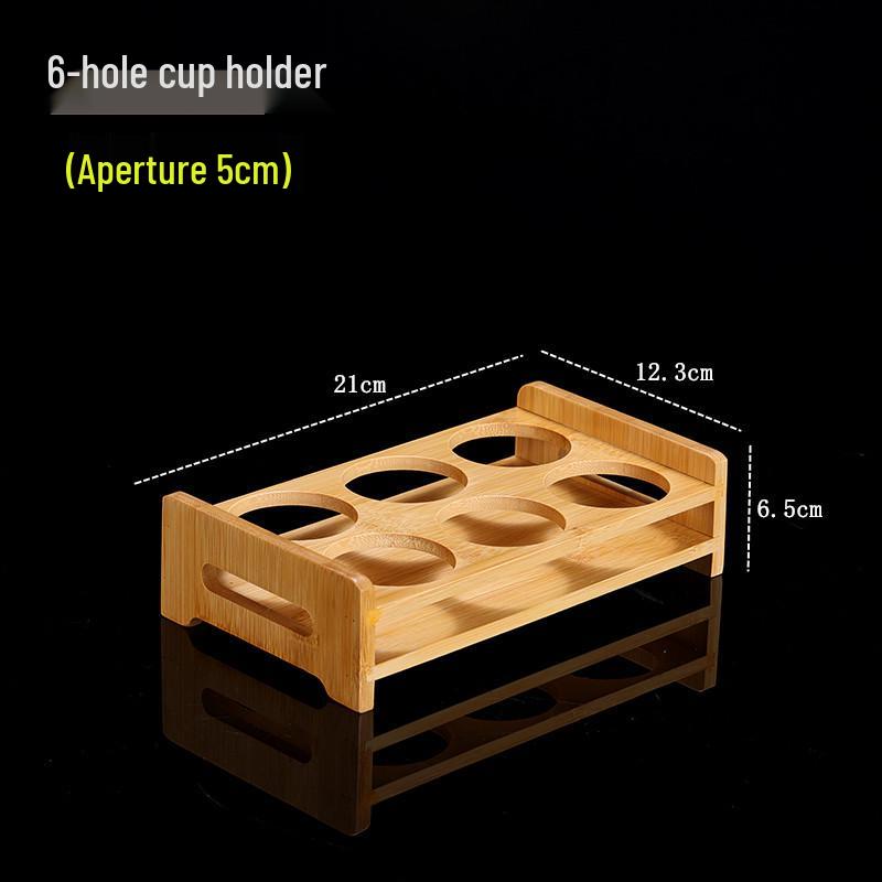 Bamboo Shot Glass Holder & Decanter Rack Set
