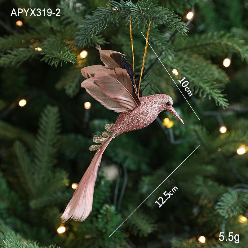 Foam Feather Bird Peacock Bird Decoration Christmas Tree Decoration Feather Pendant Christmas Decorations