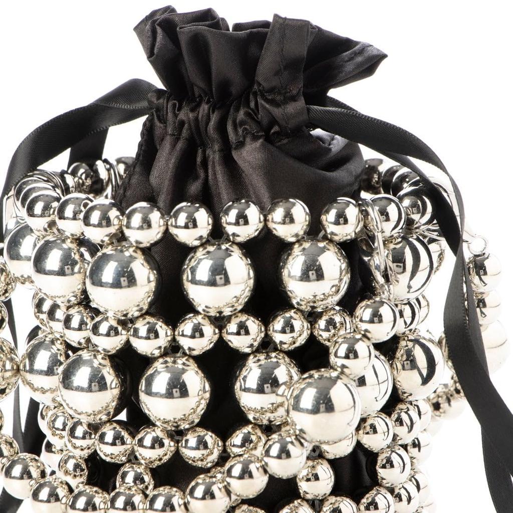 Kash Kash Metal Ball 2-Way Chain Shoulder Bag 10-00-01000 Women's Silver