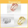 Geometric Openback Womens Ring With Electroplated Copper Material For Fashion And Party Wear