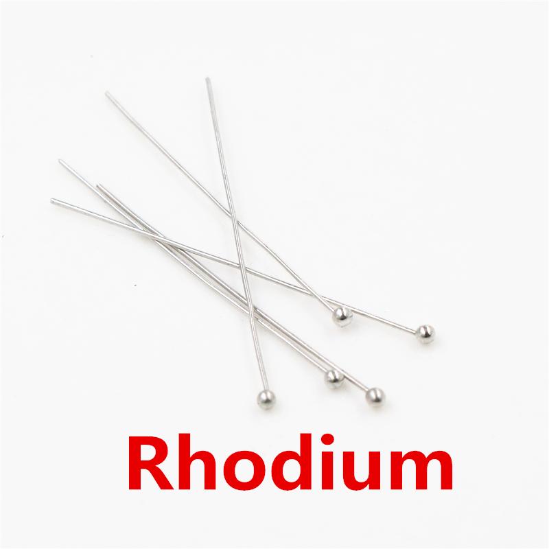 200pcs/lot 16 20 25 30 40 45 50mm Silver Color Metal Ball Head Pins For Diy Jewelry Making Head Pins Findings Dia 0.5mm Supplies