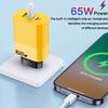 Fast Speed 65W Power Delivery Charger Head With Double Type C+USB A Port Lightweight Travel Friendly Adapter