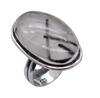 Black Rutile Gemstone Ethnic Handmade Antique Design Ring US Size-7 Z 245