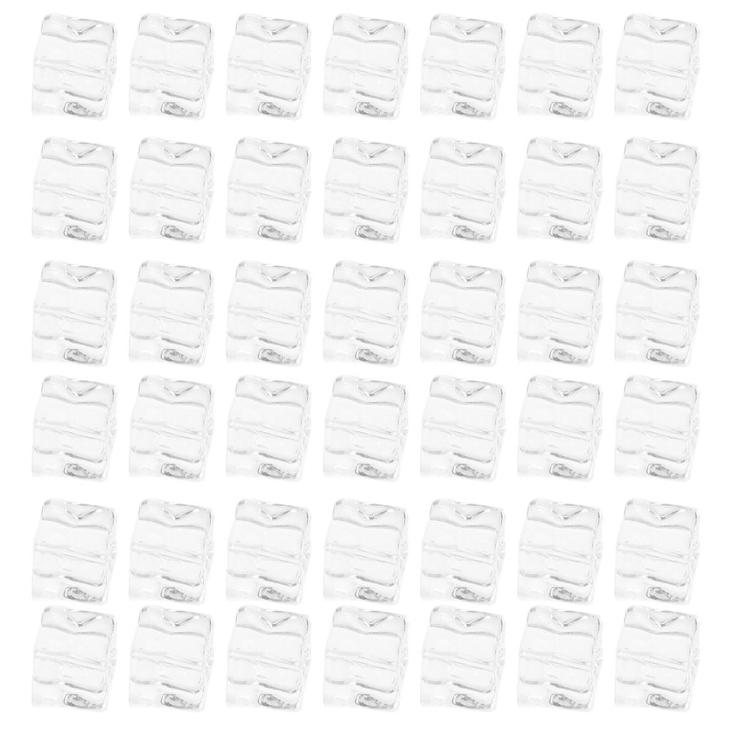 50PCS Transparente Kunststoff Eiswürfel Dekorative Kristall Stein Fotografie Requisiten Künstliche Eiswürfel Gefälschte Eiswürfel Künstliche