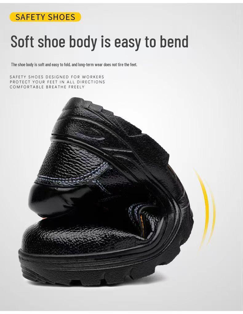 Lehké pracovní boty s ocelovou špičkou odolné proti nárazu a propíchnutí – Odolné proti oleji a zápachu pro staveniště