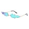 Women’s Trendy Frameless Flame Sunglasses – Stylish European & American Party Glasses