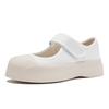 Zhao Ruth Mona Big Head Small Man Mary Jane Little White Shoes Women's Summer Height Increase Muffin Platform Canvas Shoes Single Shoes