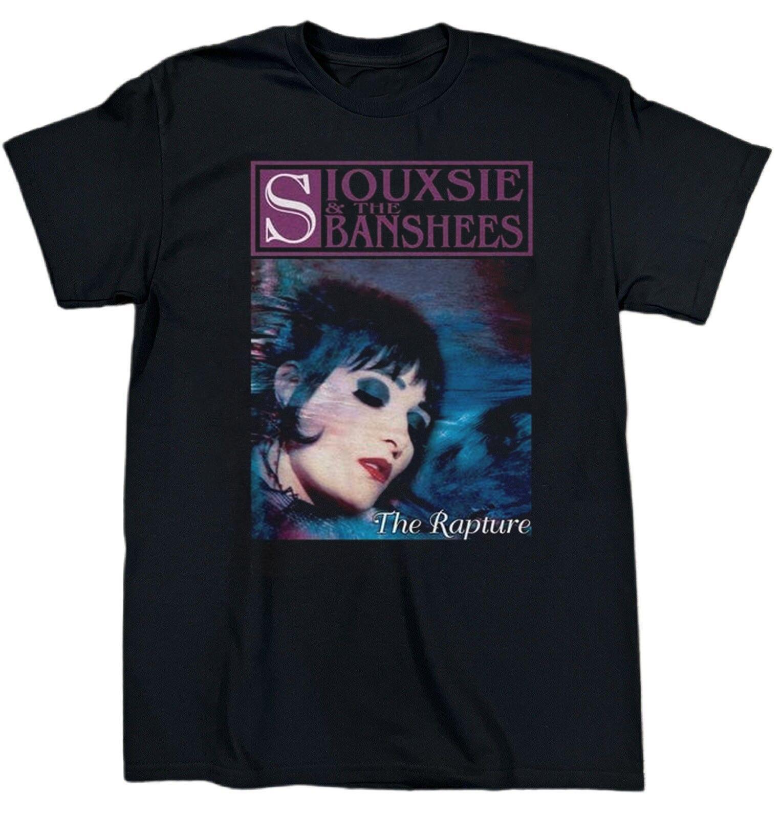 Vtg Siouxsie and the Banshees Band The Rapture Cotton Black T Shirt S-5XL TU550 XL