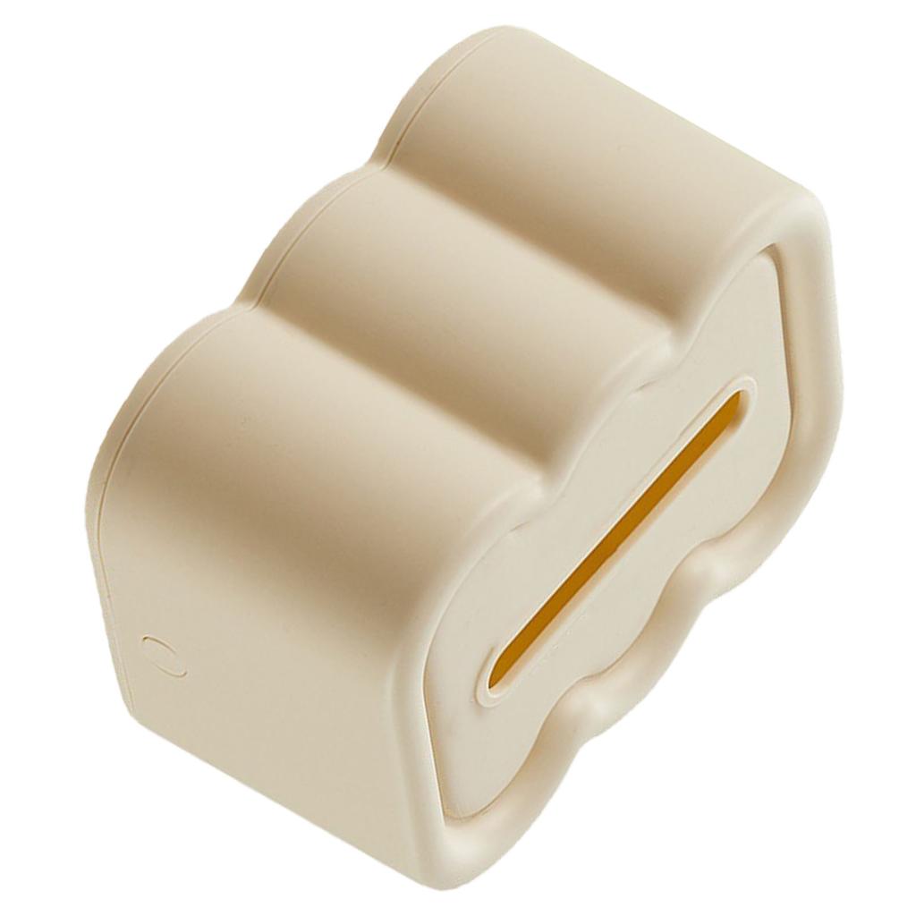 Tissue Dispenser Box Wall Mounted Plastic Decorative Tissue Paper Holder for Living Room Coffee Table Desk White Base