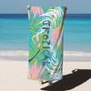 Tropical Palm Leaf Print Beach Towel Quick Dry Microfiber Absorbent Summer Swimming Pool Bath Towel