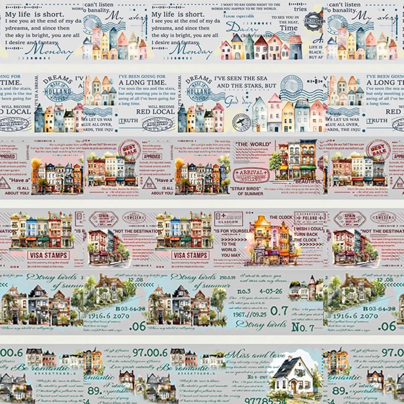Mr. Paper 2Style 3Rolls/bag House Theme Landscaping PET Tape DIY Handbook Scrapbook Phone Case Photo Frame Calendar
