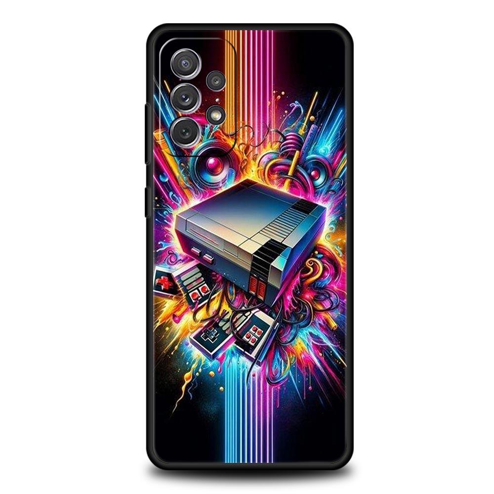 Technology Game Console Phone Case for Samsung Galaxy A55 A35 A17 A07 A15 A13 A25 A51 A71 A72 A73 A32 A52 A52S A41 5G Soft TPU
