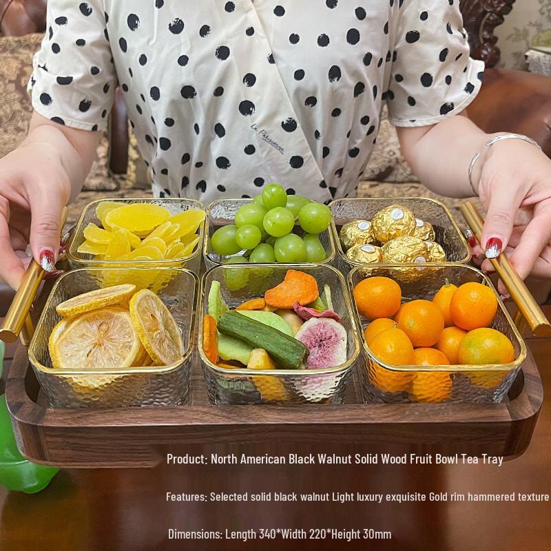 Handun Rotating Divided Snack Box with 6 Bowls