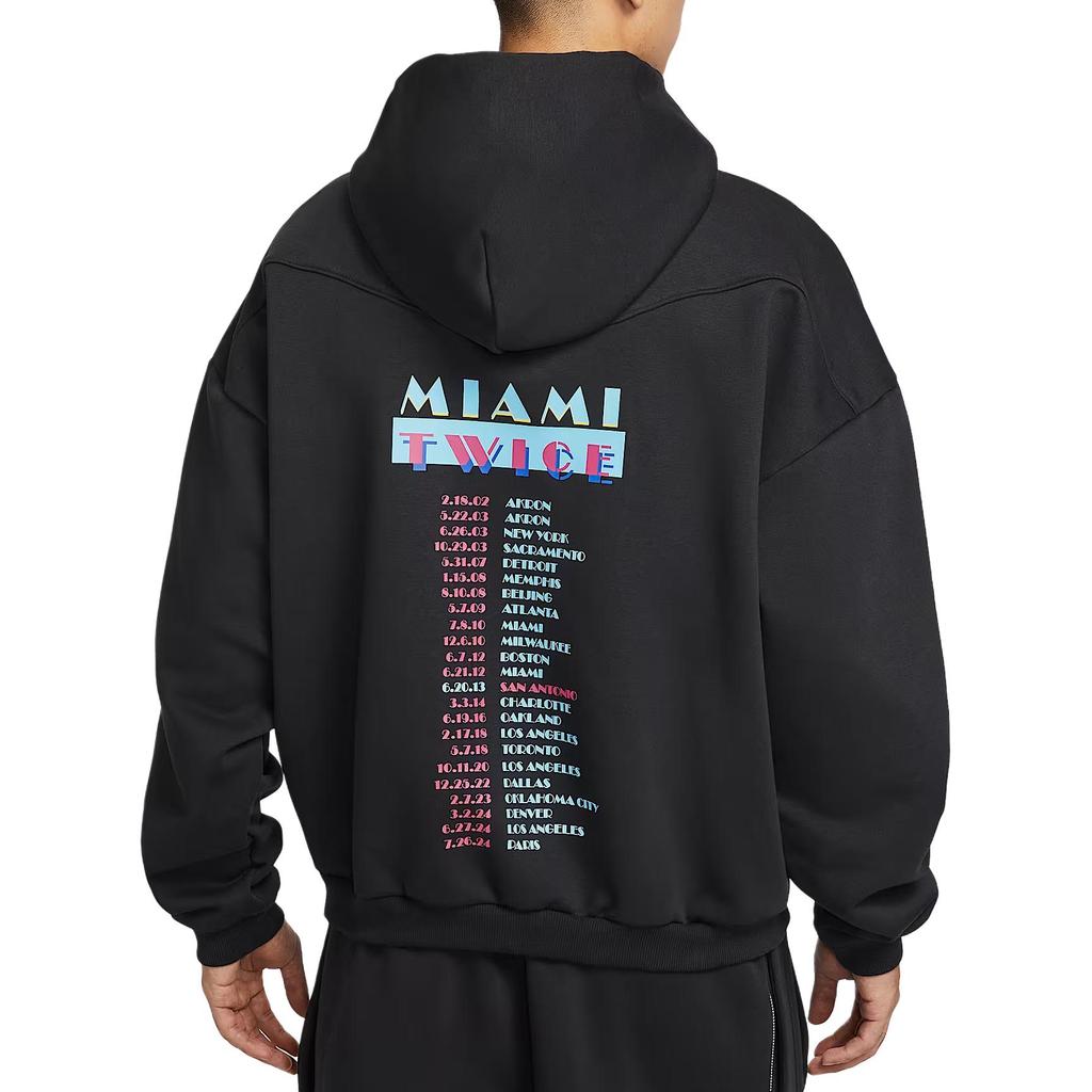 Nike Therma-FIT FW25 LeBron Standard Issue Miami Twice Fleece Basketball Hoodie Men hoodies IH8831-010