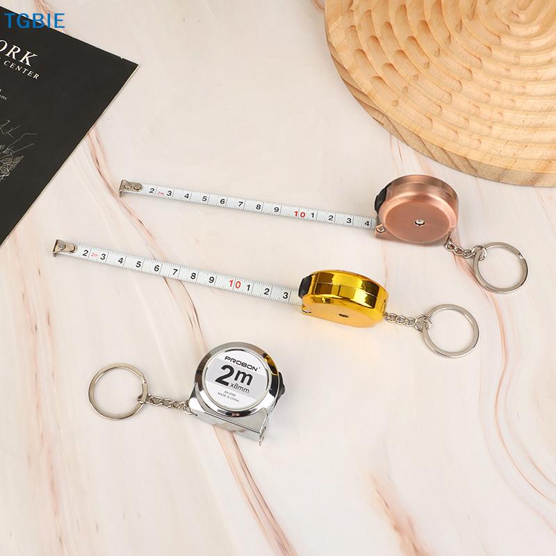 [TL][Y]Mini Small Portable Tape Measure Portable Key Chain 2 M Ruler Household Steel Tape Measure