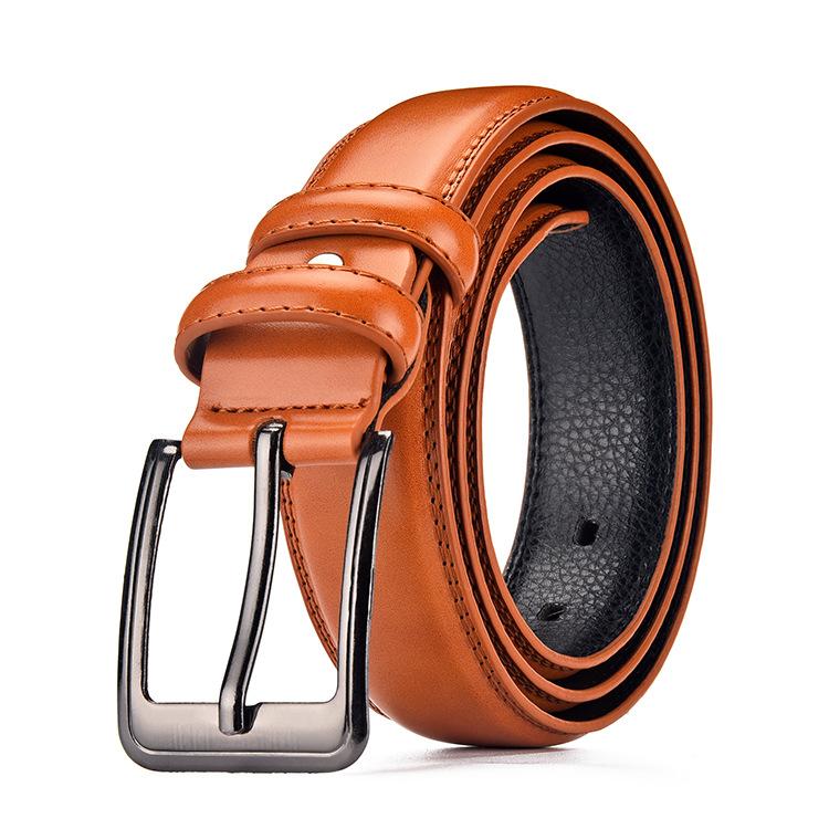 

Ремень мужской глянцевый простой ремень с узором личи ремень мужской премиум повседневный мужской ремень 120cm оранжевый