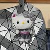 Gray Leopard Print Collection Cartoon Kt Cat hot Uniform Kitty Plush Doll Keychain Schoolbag Plushie Pendant Keyring Gift