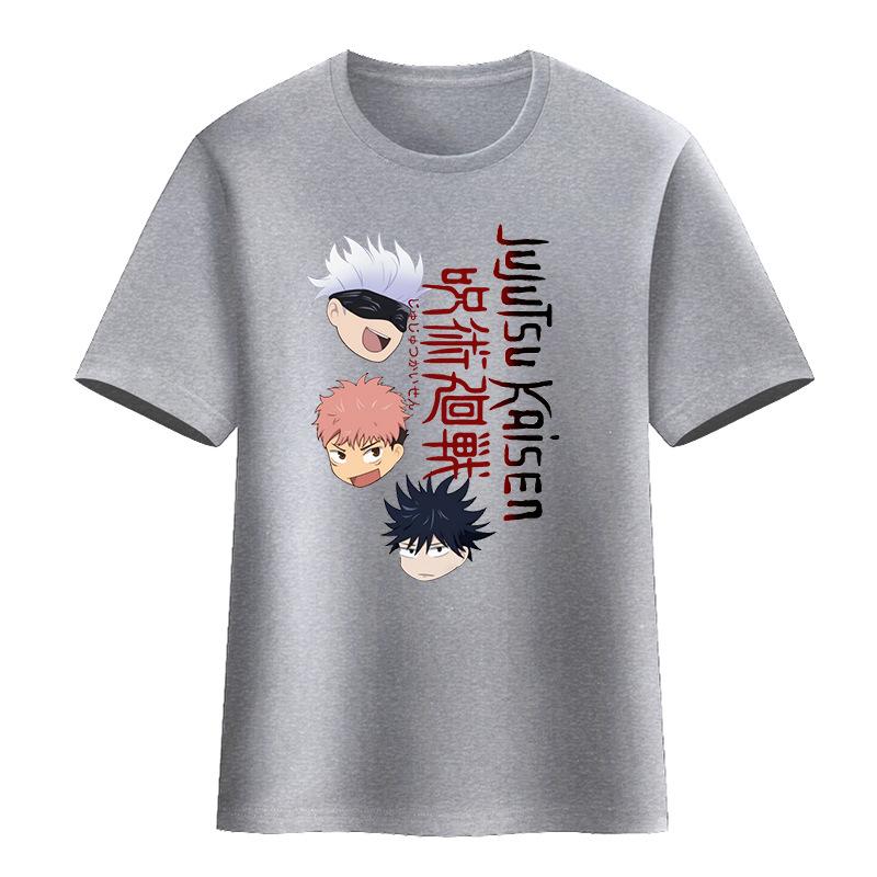2025 New spell back to battle T-shirt animation two yuan two Nuo knotweed Uhito dog roll spine five cotton short-sleeved T-shirt
