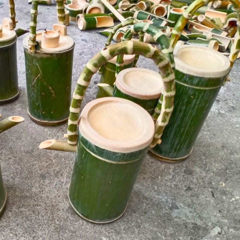 Handmade Bamboo Tea Set: Teapot & 3 Tea Cups