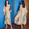 Yao Ting Women's Plus Size Satin Chiffon Pajamas - Summer Ice Silk Luxury Sleepwear & Bathrobe Set
