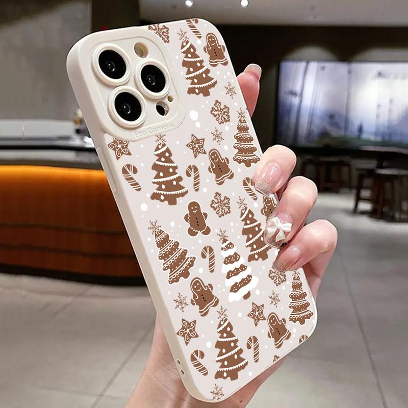 Christmas Tree Graphic Phone Case For iPhone 16 Pro Max 15 14 13 12 11 XS X XR 7 8 Plus SE 2022 Shockproof Silicone Bumper Cover