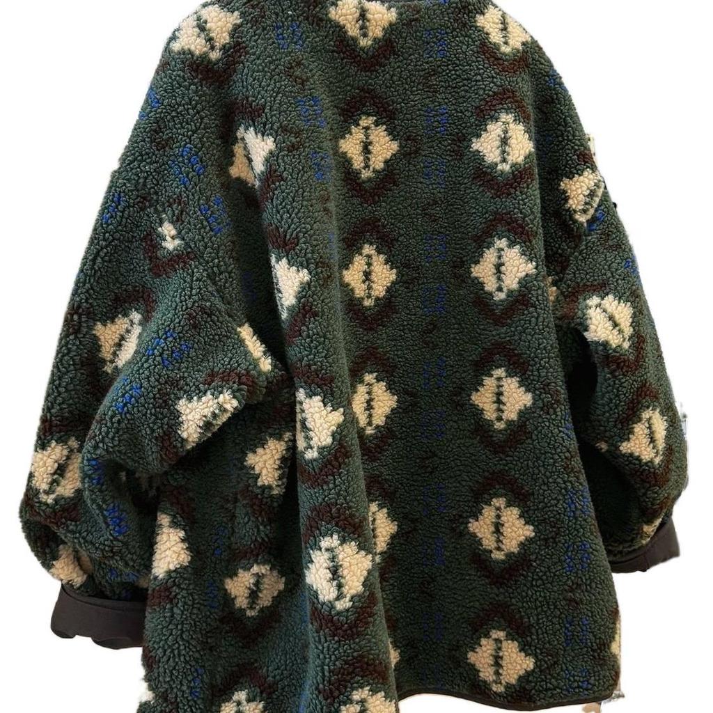 Damen Retro Zweifarbiger Color-Block Kunstlammfellmantel 2025 - Mittellang, Verdickt für Herbst und Winter.