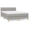 Maison Exclusive - Sommier à lattes de lit avec matelas Gris clair 140x190cm Tissu