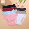 5PCS Women Lace Floral Underpants Sexy Triple Belts Panties Female Low-Waist Perspective Briefs Soft Lingerie Underwear