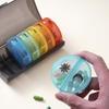 Portable Weekly Pill Box with Morning/Evening Sections - Seven Colors