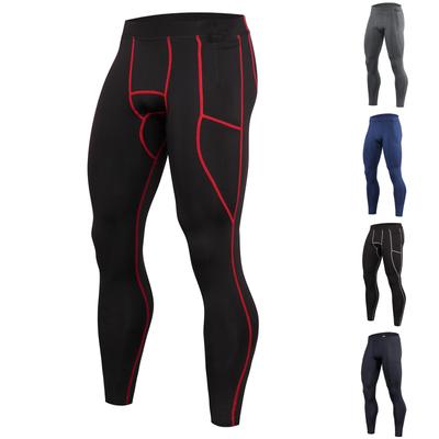 Hommes entraînement musculation entraînement Yoga Fitness pantalons longs séchage serré sport basket-ball pantalons serrés