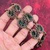 Faceted zambian emerald bracelet copper wire wrapped adjustable chain bracelet gemstone jewelry handmade bracelet for gifts copper jewelry