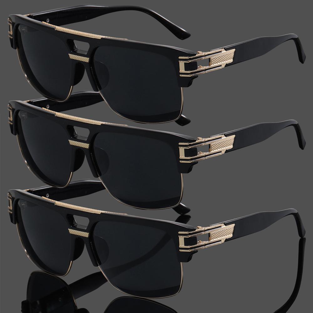 

3PCS Couples Fashion Sunglasses Summer Party Vacation Golf Decorative Photo Shoot Holiday Gift for Men And Women XE3790