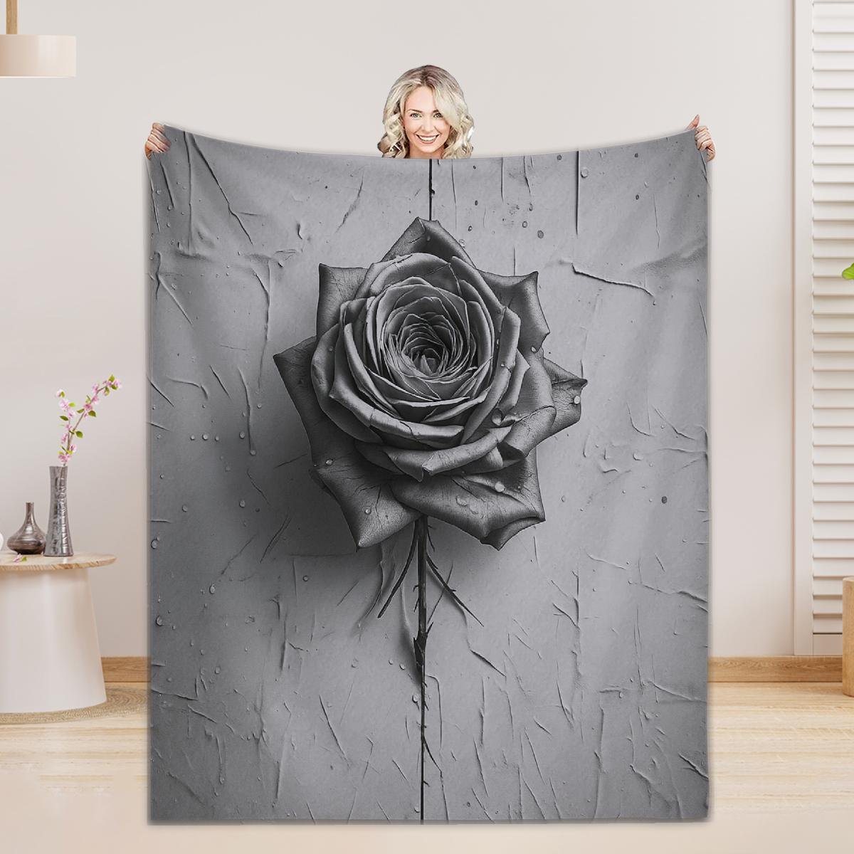 

Floral Flannel Blanket 3D Printed Blanket For Office Home Camping Nap Leisure Blankets 2026 Valentines Day Gifts For Home Decor 75x100cm