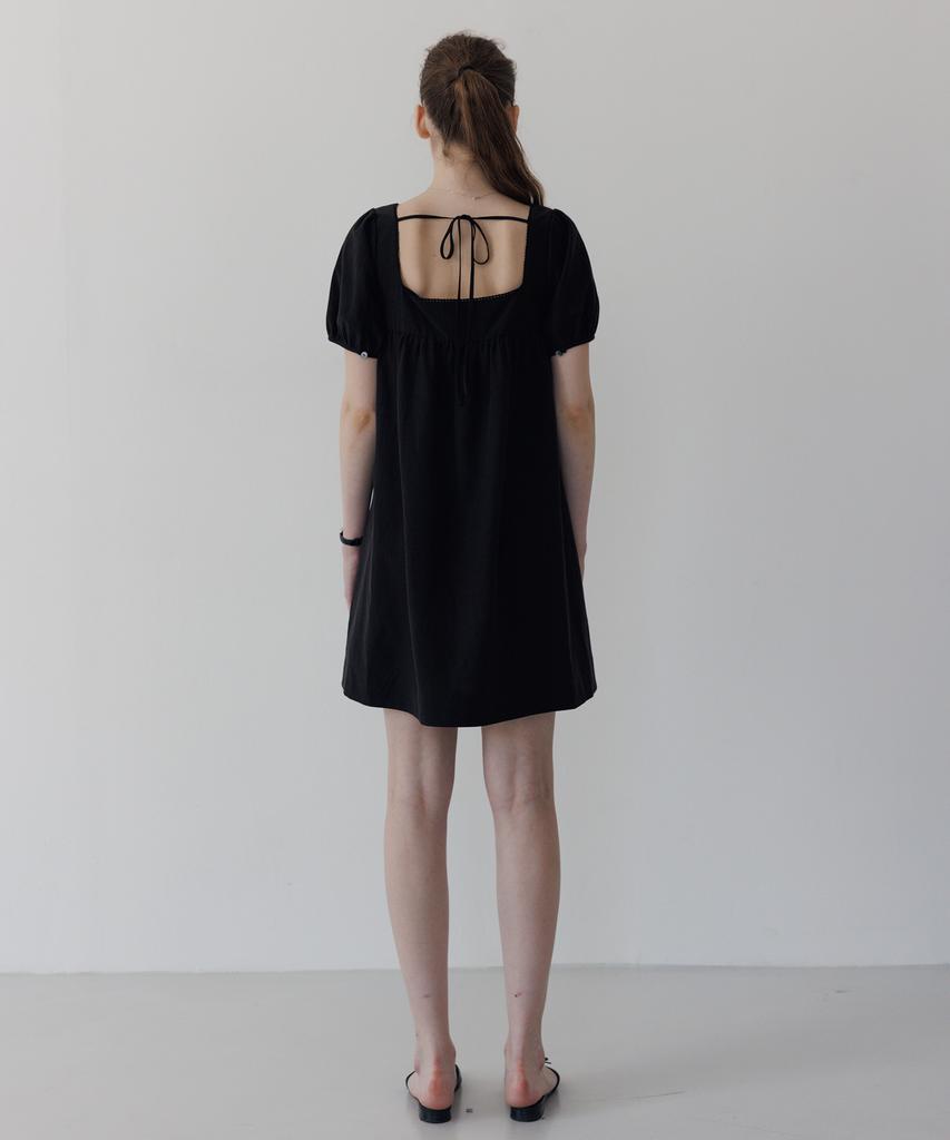 Tuddment Puff Sleeve Mini Dress Black