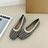 Fashion Women Leisure Flats Summer Autumn Flat Shoes Breathable Knitted Leopard Print Slip-on Female Daily Walking Driving Loafers