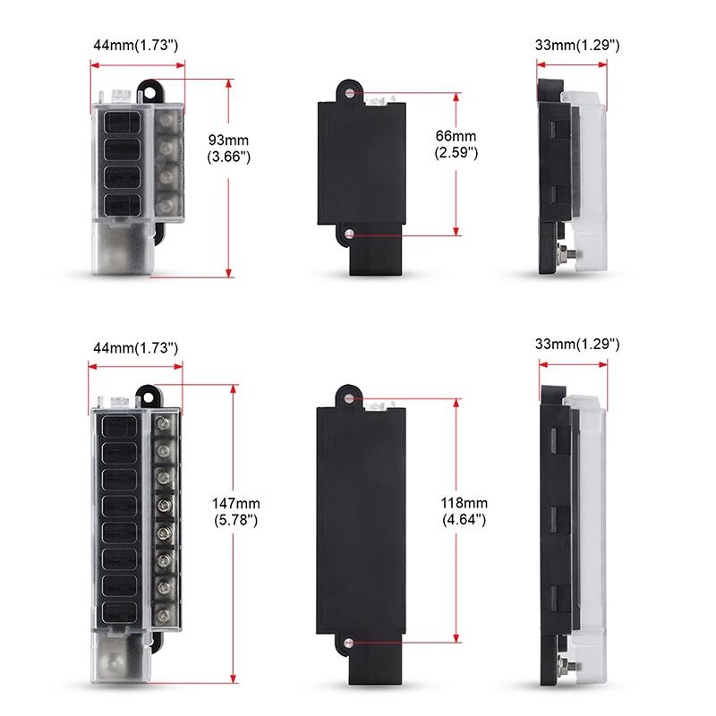 4/8 Way Car Fuse Accessory 12V 24V Car Truck Circuit Medium Insert Fuse Box Circuit Breaker Blade Fuses Circuit Standard