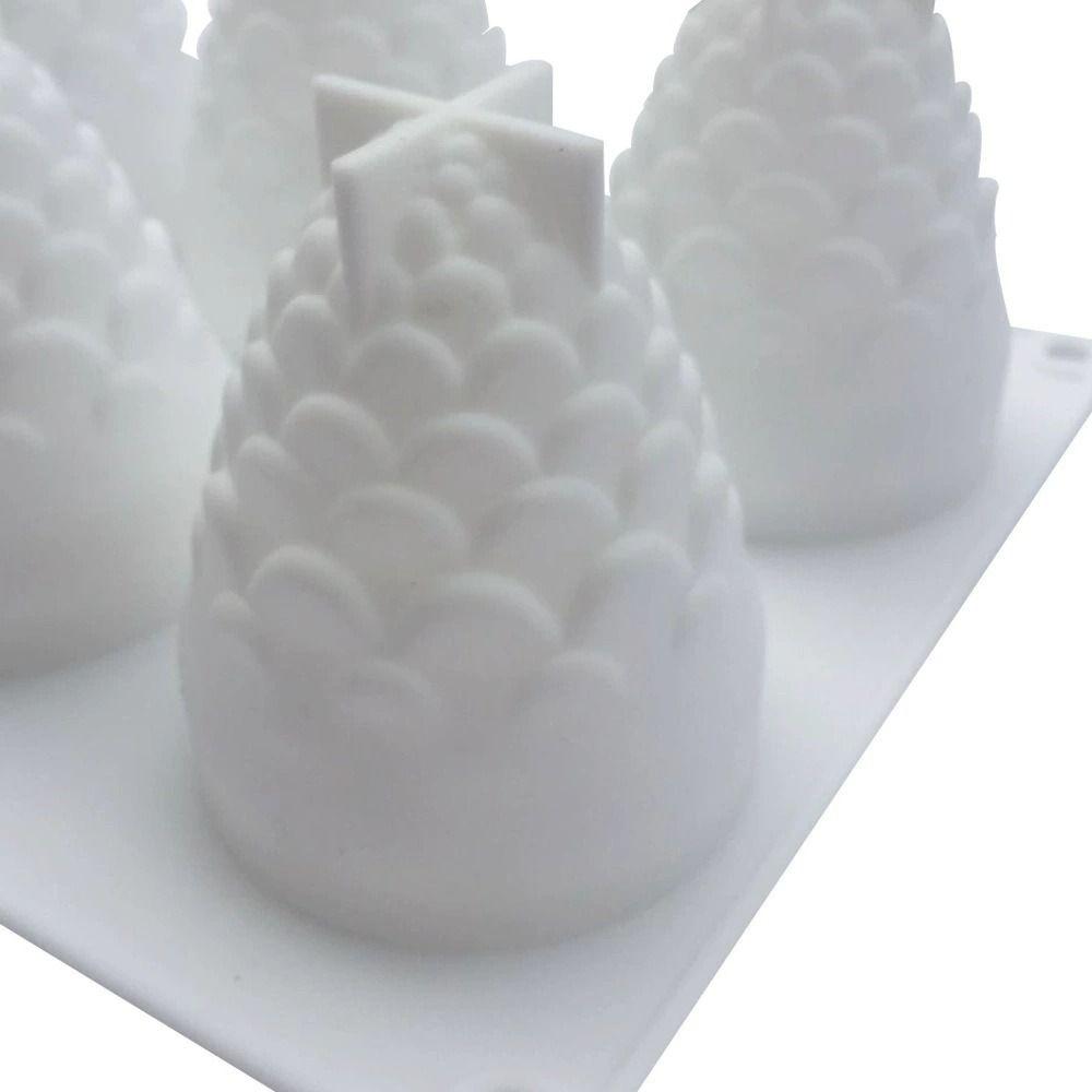 Silicone Pinecone Mousse Cake Mold 8 Holes Non-Stick DIY Baking Molds High Temperature Resistance Easy To Clean